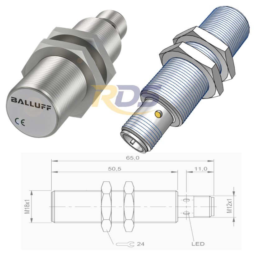 Balluff BAW002K BAW M18MI-UAC50B-S04G